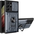 thumbnail image 1 of for Samsung Galaxy S23 Ultra (Not S23) Case Sliding Window Case with Card Holders, Cover with Slide Camera Protection Built-in Magnetic Kickstand Case for Samsung Galaxy S23 Ultra LJK Gray, 1 of 8