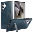 thumbnail image 1 of for Samsung Galaxy S23 Ultra PU Leather Back Case, Built-in Invisible Stand [Compatible with Magsafe] Protective Slim Kickstand Anti-fall Phone Cover Compatible with Samsung Galaxy S23 Ultra, Blue, 1 of 8