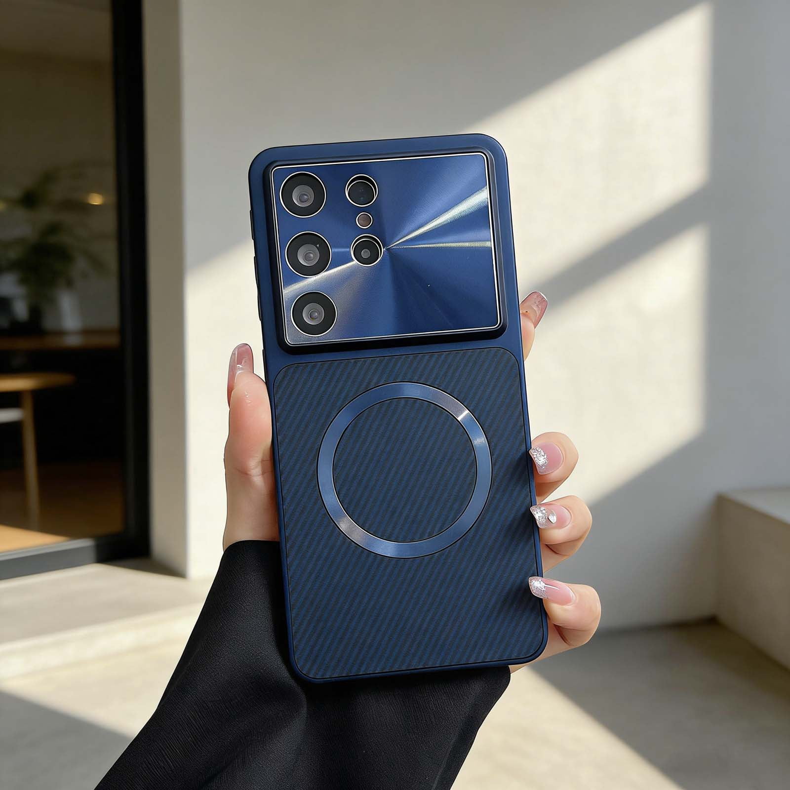 For Samsung Galaxy S23 Ultra Phone Case,Fiber Pattern Back Design ...