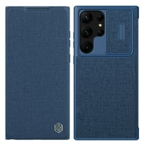 Samsung Galaxy S23 Ultra Wallet Case with Card Holder & Slide Camera Protection, PU Leather Flip Case Durable Shockproof Hybrid Cover  Samsung Galaxy S23 Ultra Case 6.8 Inch, Blue