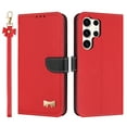 thumbnail image 1 of for Samsung Galaxy S23 Ultra Wallet Case, Magnetic Closure & Adjustable Kickstand & Card Slots & Shoulder Strap & Wrist Strap Full Body Protection Rugged Phone Case for Galaxy S23 Ultra, Red, 1 of 9