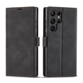 thumbnail image 1 of Samsung Galaxy S23 Ultra Wallet Case Samsung Galaxy S23 Ultra Luxury PU Leather Case, Book Folding Flip Retro Case with Kickstand, [RFID Blocking] Credit Card Slot Magnetic Closure Cover, Black, 1 of 8