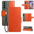 thumbnail image 1 of for Samsung Galaxy S23 Wallet Case, [Butterfly Embossed] PU Leather Wallet Case Flip Protective Phone Cover with Card Slots and Kickstand for Samsung Galaxy S23 6.1 - Inch,Orange, 1 of 8