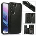 thumbnail image 1 of For Samsung Galaxy S23 Wallet Case with Card Holder, Premium PU Leather Kickstand Credit Card Slots Case,[RFID Blocking] Double Magnetic Clasp Back Flip Durable Shockproof Cover, Black, 1 of 15