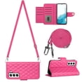 thumbnail image 1 of for Samsung Galaxy S23 Wallet Case, Elegant Card Holder Cash Slot PU Leather Kickstand Shoulder Strap Shockproof Protective Flip Women Girls Case Cover for Samsung Galaxy S23, Rose, 1 of 6