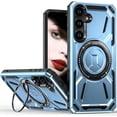 thumbnail image 1 of for Samsung Galaxy S24  Case with 360° Ring Kickstand, Dual Layer Military Grade Heavy Duty Shockproof Protection Rugged Phone Case Cover for Samsung Galaxy S24. SHJ-Blue, 1 of 10