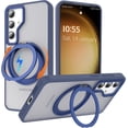 thumbnail image 1 of for Samsung Galaxy S24 Case with 360°Rotatable Magnetic Ring Stand, Compatible with Mag-Safe [Military Grade Drop Protection] Translucent Slim Phone Case for Samsung Galaxy S24,6.2",Blue, 1 of 14