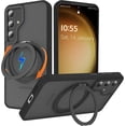 thumbnail image 1 of for Samsung Galaxy S24 Case with 360°Rotatable Magnetic Ring Stand, Compatible with Mag-Safe [Military Grade Drop Protection] Translucent Slim Phone Case for Samsung Galaxy S24,6.2",Black, 1 of 7