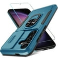 for Samsung Galaxy S24 Case 5G with Tempered Glass Screen Protector