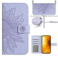 thumbnail image 1 of for Samsung Galaxy S24 Case with Adjustable Crossbody Strap, Wallet Case Flip Case PU Leather Embossed Flowers Folio Magnetic Kickstand Cover Card Slots for Samsung Galaxy S24, Lightpurple, 1 of 10