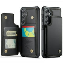 for Samsung Galaxy S24 Case with Card Holder, Wallet Case for Women Men with RFID Blocking, Durable Leather Kickstand Magnetic Clasp Shockproof Phone Case for Samsung Galaxy S24