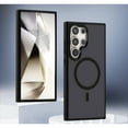 thumbnail image 1 of for Samsung Galaxy S24 Case, Compatible with MagSafe, Luxury Magnetic Translucent Matte Ultra Slim Protective Military-Grade Drop Protection Lightweight Phone Cover for S24, Black, 1 of 5