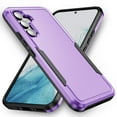 thumbnail image 1 of for Samsung Galaxy S24 Case, Dual Layers Shell Hard PC + Soft TPU Back Shell Heavy Duty Military Drop Protection Rugged Shockproof Hybrid Case for Samsung Galaxy S24, Purple+Black, 1 of 6