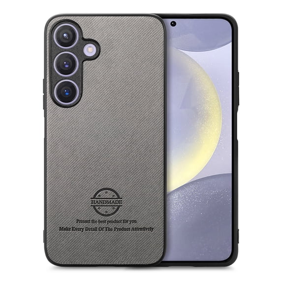 For Samsung Galaxy S24 Case, Luxury Elegant Leather Slim Business PU Rugged Non-Slip Grip Shockproof Bumper Full Body Protective Cover Phone Case For Samsung Galaxy S24,Gray