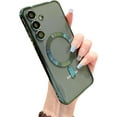 thumbnail image 1 of for Samsung Galaxy S24 Case Magnetic Clear with Camera Lens Protector Full Protection MagSafe Electroplated Silicone Slim Fit Shockproof Protective Case Cover 6.2 Inch - Green, 1 of 11
