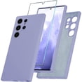 thumbnail image 1 of for Samsung Galaxy S24 Case, Silicone Phone Case with 1 Screen Protector, Soft Anti-Scratch Microfiber Lining, Full Body Shockproof Slim Cover Support Wireless Charging, Navy Blue, 1 of 16