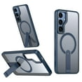 thumbnail image 1 of for Samsung Galaxy S24 Case with Stand, Compatible with MagSafe, Magnetic Kickstand Case for S24, Military-Grade Protection Shockproof Case, Clear Acrylic + Soft TPU Material, Blue, 1 of 6
