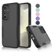 Samsung Galaxy S24 Case ,Sturdy Phone Case for Galaxy S24 2024 6.2 inch ,Tekcoo Shockproof Protection Heavy Duty Armor Hard Plastic & Rubber Rugged Bumper 2-in-1 Case Cover -Black