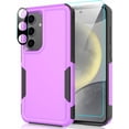 thumbnail image 1 of for Samsung Galaxy S24 Case with Tempered Glass Screen Protector & Camera Lens Protector,Heavy-Duty Tough Rugged Slim Shockproof Phone Case for Galaxy S24 (6.2", 2024)[Purple/Black], 1 of 7