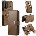 thumbnail image 1 of for Samsung Galaxy S24 Case Wallet, Detachable Magnetic 2-in-1 Wallet Flip Case for Women Men with RFID Blocking Card Slots Zipper Pocket Kickstand PU Leather Cover for Galaxy S24, Brown, 1 of 11