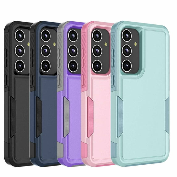 For Samsung Galaxy S24 FE 5G Case,Sturdy Durable Cover Cute Bumper Case for Samsung Galaxy S24 FE 5G,Njjex Military Grade Protection Dual Layer Shockproof Heavy Duty Rugged Phone Case - Green