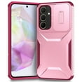 thumbnail image 1 of for Samsung Galaxy S24 FE Case with Built-in Camera Lens Slide Cover, Heavy-Duty Shockproof Rugged Case Heavy Duty Bumper Shockproof Phone Cover for Samsung Galaxy S24 FE,Pink, 1 of 7