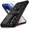thumbnail image 1 of for Samsung Galaxy S24 FE Case with Camera Lens Cover,10 FT Military Grade Drop Protection, Magnetic Ring Holder Kickstand Protective Phone Case for Galaxy S24 FE Case, Black, 1 of 6