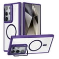 thumbnail image 1 of for Samsung Galaxy S24 FE Case Compatible with MagSafe, Phone Case with Built-in Camera Stash Stand Shockproof & Scratch-Resistant Back Cover Kickstand for Samsung Galaxy S24 FE, Purple, 1 of 7