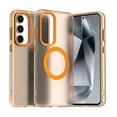 thumbnail image 1 of for Samsung Galaxy S24 FE Case Compatible with Magsafe, Samsung Galaxy S24 FE Phone Case, Translucent Matte Back Slim Magnetic Case Military-Grade Protection Shockproof for S24 FE - Orange, 1 of 6