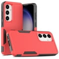 thumbnail image 1 of for Samsung Galaxy S24 FE Case,Heavy Duty Drop Protection Edge Raised Rugged Shockproof/Drop Proof/Dust Proof Military Protective Tough Durable Cell Phone Cover for Men Women,Red, 1 of 5