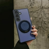 For Samsung Galaxy S24 FE Case with Magnetic Ring Stand Holder [Military Drop Protection] [Compatible with MagSafe] Shockproof Protective Non-Slip Grip Case For Samsung Galaxy S24 FE,Navyblue