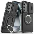 thumbnail image 1 of for Samsung Galaxy S24 FE Case, Military Grade Shockproof Bumper Rugged Rotating Stand Ring Holder Anti-Scratch Magnetic Cover Compatible with Car Mount Case for Samsung Galaxy S24 FE, Black, 1 of 9