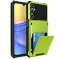 thumbnail image 1 of for Samsung Galaxy S24 FE Case Military Grade Shockproof Phone Case with Card Holder Heavy Duty Protective Hard PC Shell Soft TPU Bumper Cover for Samsung Galaxy S24 FE Phone Case, Green, 1 of 10
