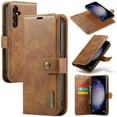 thumbnail image 1 of for Samsung Galaxy S24 FE Case, PU Leather Detachable Vintage Wallet Flip Magnetic Clousure Drop Protective Slim Phone Case Cover for Samsung Galaxy S24 FE with Card Holder - Brown, 1 of 8