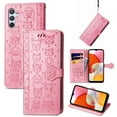 thumbnail image 1 of for Samsung Galaxy S24 FE Case, Premium PU Leather Wallet Case [Cat & Dog & Flowers Embossed] Card Slots Kickstand Magnetic Closure Flip Case Cover for Samsung Galaxy S24 FE,Rosegold, 1 of 10