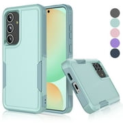 For Samsung Galaxy S24 FE Case, Shockproof Heavy Duty Rugged Phone Case for Samsung Galaxy S24 FE, Tekcoo Military Grade Protection Dual Layer Sturdy Durable Cover Cute Bumper - Mint
