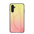 thumbnail image 1 of for Samsung Galaxy S24 FE Case,Tempered Glass Gradient Color Pattern + TPU Frame Hybrid Slim case for Samsung Galaxy S24 FE, Case Anti-Scratch Anti-Drop Anti-fingerprint, Yellow, 1 of 10