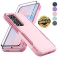 thumbnail image 1 of For Samsung Galaxy S24 FE Case with Tempered Glass Screen Protector, Tekcoo Dual Layer Heavy Duty Cover Military Grade Protection Shockproof Rugged Phone Case for Samsung Galaxy S24 FE - Rose Gold, 1 of 10