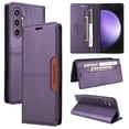 thumbnail image 1 of For Samsung Galaxy S24 FE Flip Wallet Case,[RFID Blocking]PU Leather Magnetic Folio Cover,With Card Slots,Flip Folding Kickstand,Shockproof TPU Anti-fall Rugged Phone Case Cover,Purple, 1 of 9