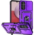 thumbnail image 1 of Samsung Galaxy S24 FE Kickstand Armor Case with Slide Camera Lens Protection Cover Built-in 360° Rotate Ring Holder Stand Magnetic Military Shockproof Phone Case for Samsung Galaxy S24 FE,
Purple, 1 of 8