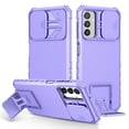 thumbnail image 1 of for Samsung Galaxy S24 FE Military Grade Heavy Duty Shockproof Protection Case, with Bracket and Lens Slide Window Hybrid 2 in 1 Phone Cover for Samsung Galaxy S24 FE,Purple, 1 of 9