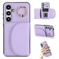 thumbnail image 1 of for Samsung Galaxy S24 FE Wallet Case with Card Holder Women Men, Flip PU Leather Kickstand Shockproof Protective Phone Cover Magnetic Clasp 360 Rotation Ring Stand for Samsung S24 FE, Purple, 1 of 5