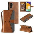 thumbnail image 1 of For Samsung Galaxy S24 FE Wallet Case with Wrist Strap, Premium PU Leather Flip Protective Cover RFID Blocking Card Holder & Cash Slot,Magnetic Closure Flip Kickstand Function for Men Women,Brown, 1 of 1