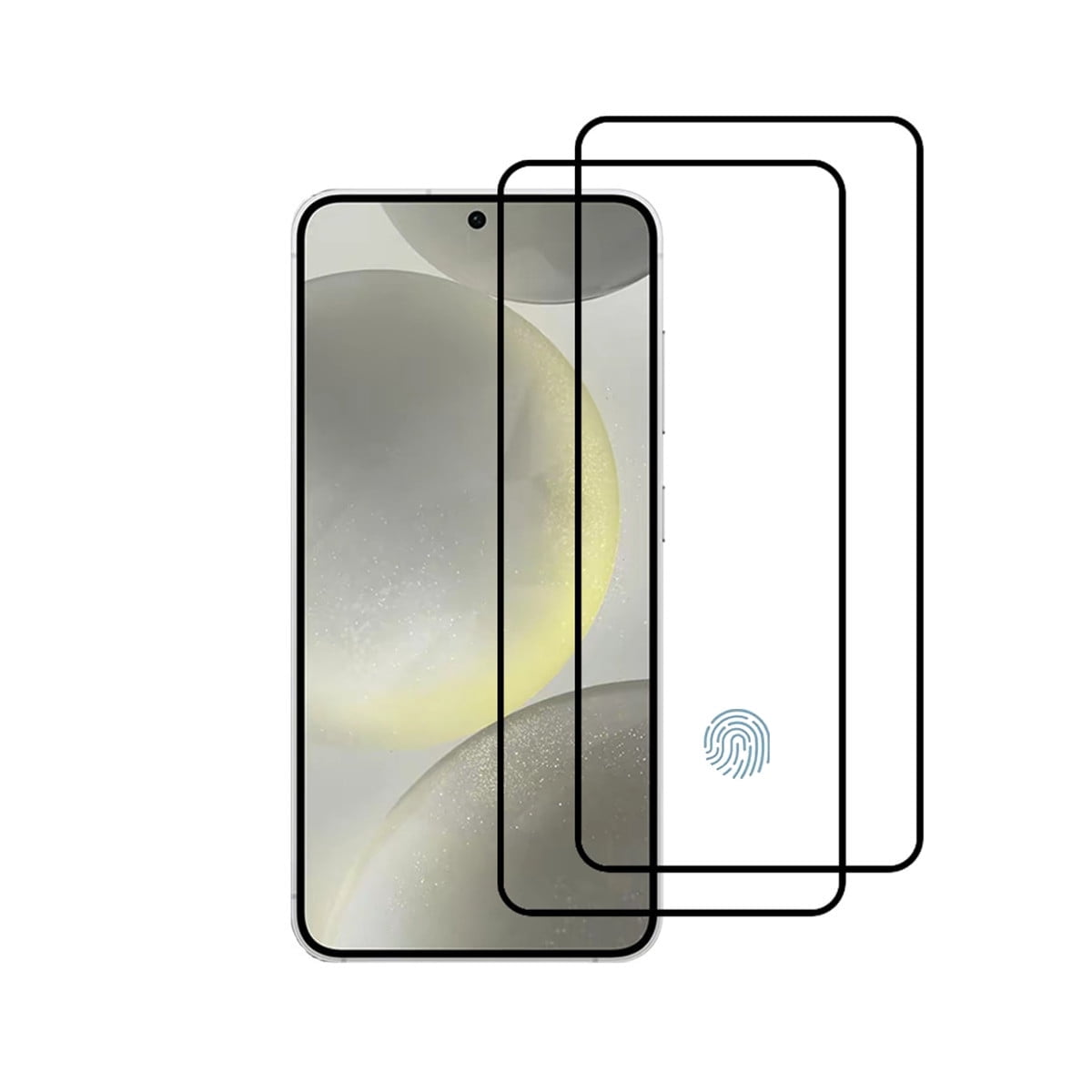 for Samsung Galaxy S24 Full Coverage Screen Protector - 2PCS Clear Scratch Resistant Screen Tempered Glass for Samsung Galaxy S24 [Support Fingerprint ID]