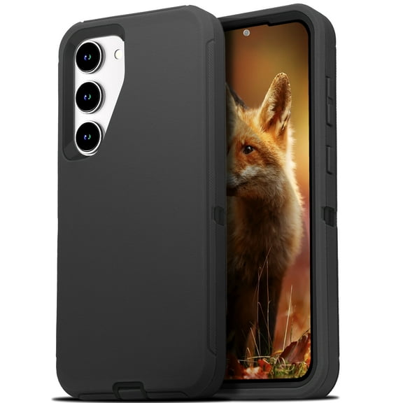 For Samsung Galaxy S24 / Galaxy S25 Case Shockproof Dust / Drop proof Heavy Duty Rugged Protectie Cover 3 in 1 Layers Case For Galaxy S24 S25 6.2'' Black