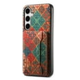 thumbnail image 1 of for Samsung Galaxy S24 Luxury Premium PU Leather + TPU Case with 3 Card Slots, Kickstand Back Case Floral Pattern Skin-Friendly Shock-resistance Cover for Samsung Galaxy S24, Winter, 1 of 6