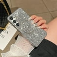 thumbnail image 1 of for Samsung Galaxy S24 Magnetic Case, Fashionable Sparkle Glitter Case Compatible with MagSafe Charging, Anti-Scratch Shockproof Phone Cover for Galaxy S24 Plating Bumper Bling Case, Silver, 1 of 10