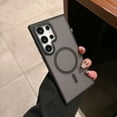 thumbnail image 1 of For Samsung Galaxy S24+ Magnetic Phone Case,Compatible with Mag-safe,Skin-feel Matte Translucent Back,Ultra Slim Anti-Scratch Shockproof Protection Non-Slip Rugged Thin Fit Phone Case,Black, 1 of 9