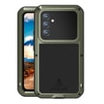 thumbnail image 1 of for Samsung Galaxy S24 Metal + Silicone Case, Heavy Duty Shockproof Rugged Case with Built-in Glass Screen Protector, 360 Full Body Protective Tough Cover for Samsung Galaxy S24, Green, 1 of 7