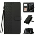 thumbnail image 1 of for Samsung Galaxy S24 PU Leather Wallet Case, Elegant Magnetic Buckle Kickstand Wrist Strap Card Slots Drop Protection Shockproof Protective Cover for Samsung Galaxy S24, Black, 1 of 7